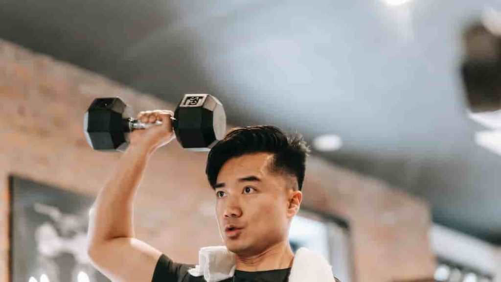 dumbbell side press