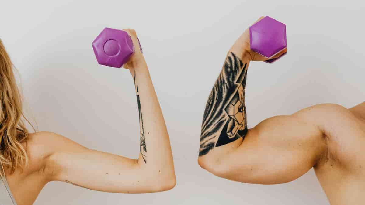 biceps dumbbell exercises chart