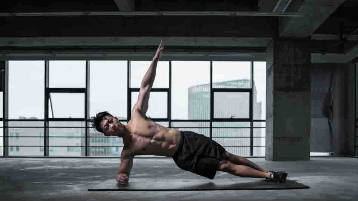 six pack exercise hand