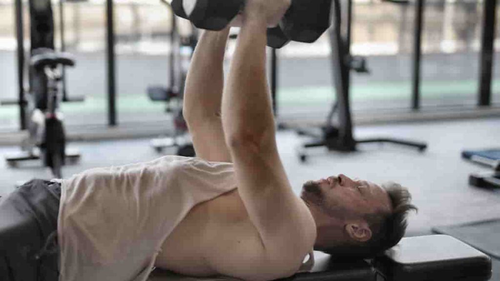 bench workout with weights