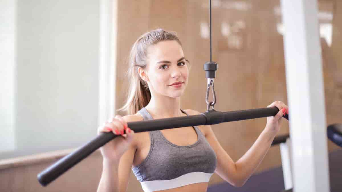 lat pulldown row machine combo