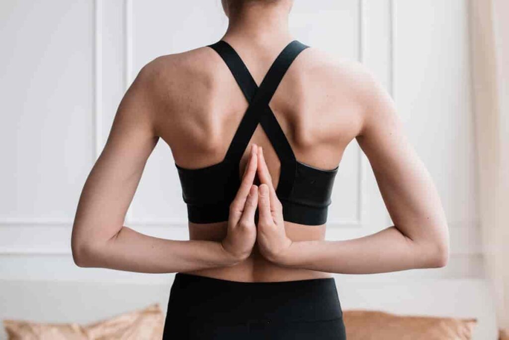 reverse prayer position